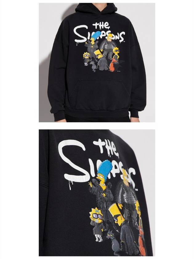 Luxury Balenciaga  Men's Simpson Overfit Hoodie Black