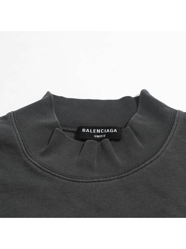 Luxury Balenciaga  This Not Logo Cotton Sweatshirt Black