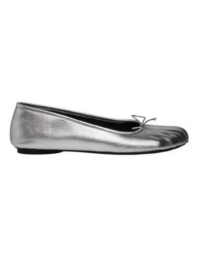Luxury Balenciaga  Anatomic Metallized Ballerina Silver