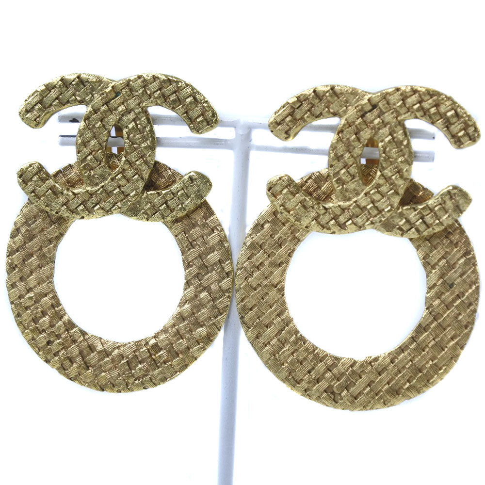 Chanel Chanel Coco Mark Earring Mesh G Mesh 29  32.8g Coco Mark  A-rang A-ranking