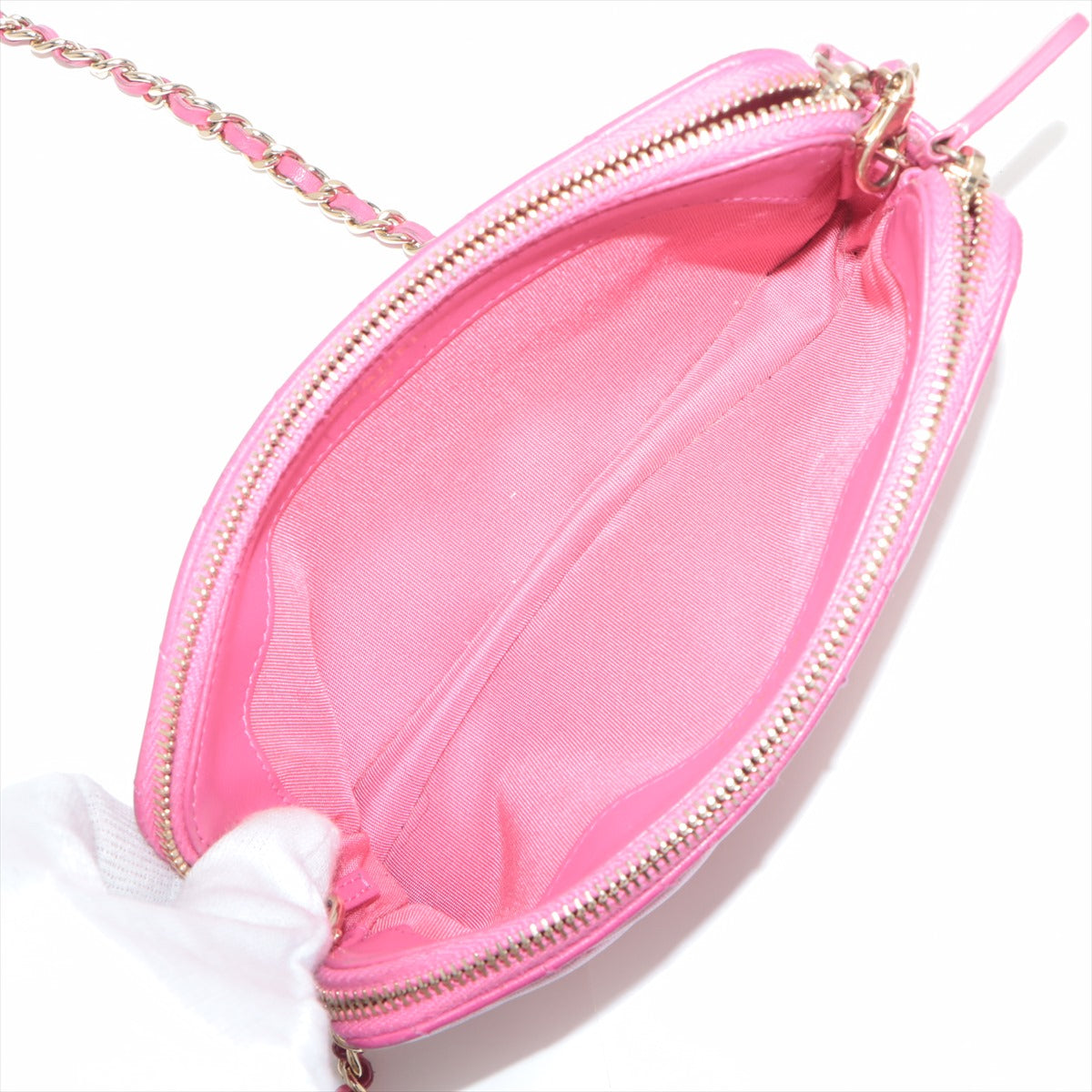 Chanel V Stitch  Chain Wallet Pink G  23rd