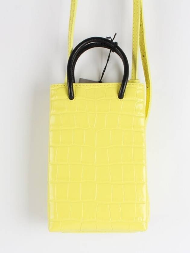 Luxury Balenciaga  Crocodile cross bag yellow