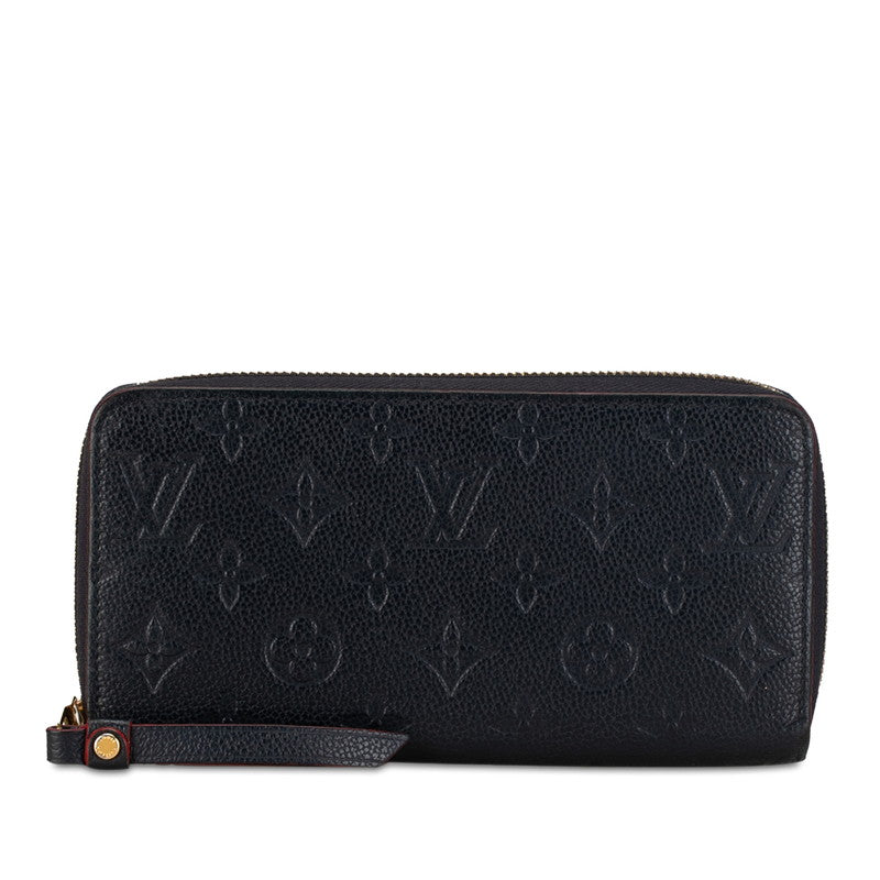 Louis Vuitton Monogram Implant Zippie Wallet Roundfassner Long Wallet M62121 Marine Rouge Naïve Red Leather  Louis Vuitton