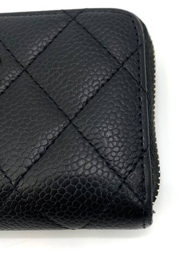 Caviar zipper gold card wallet Chanel