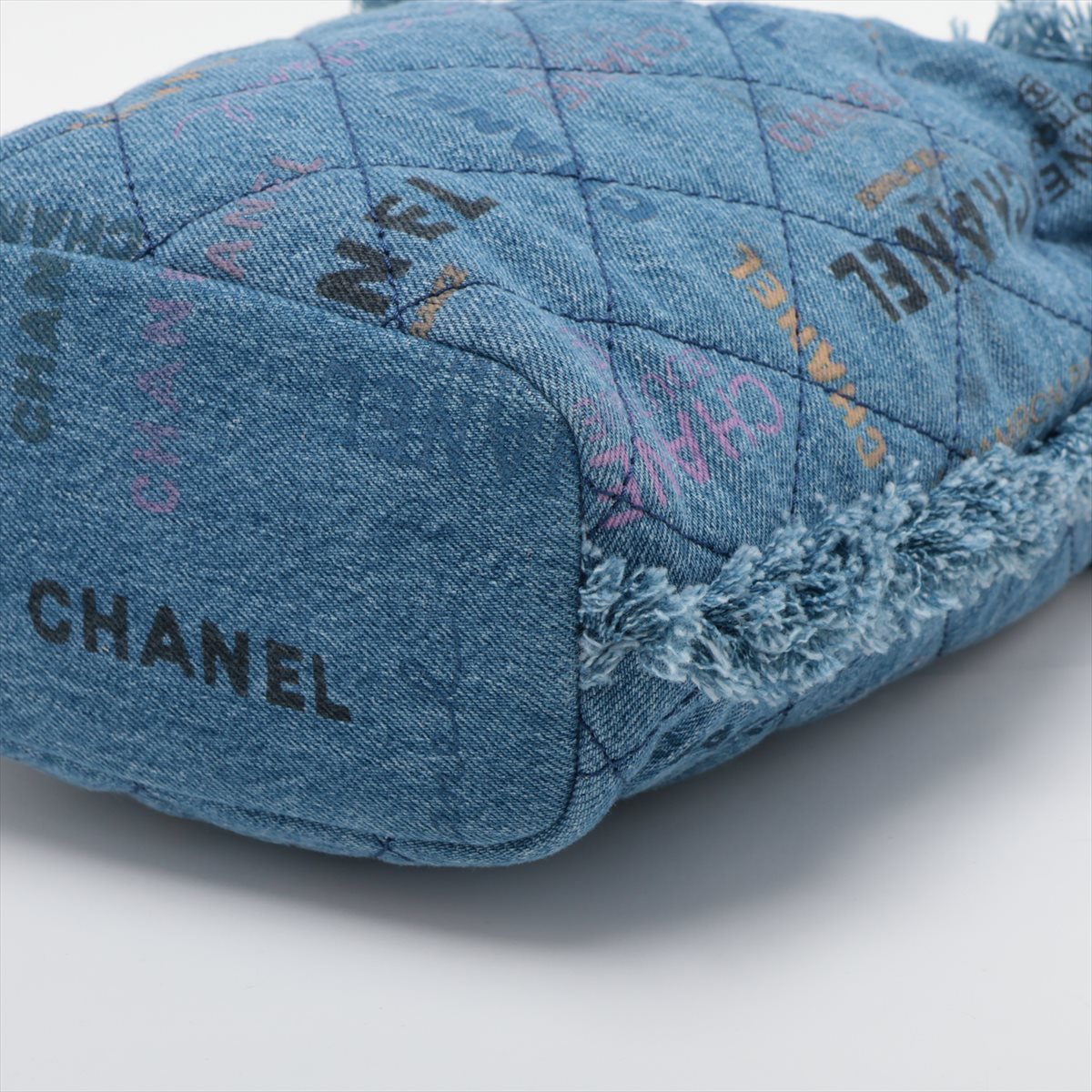 Chanel Matrasse Denim Handle Shoulder Bag Blue G
