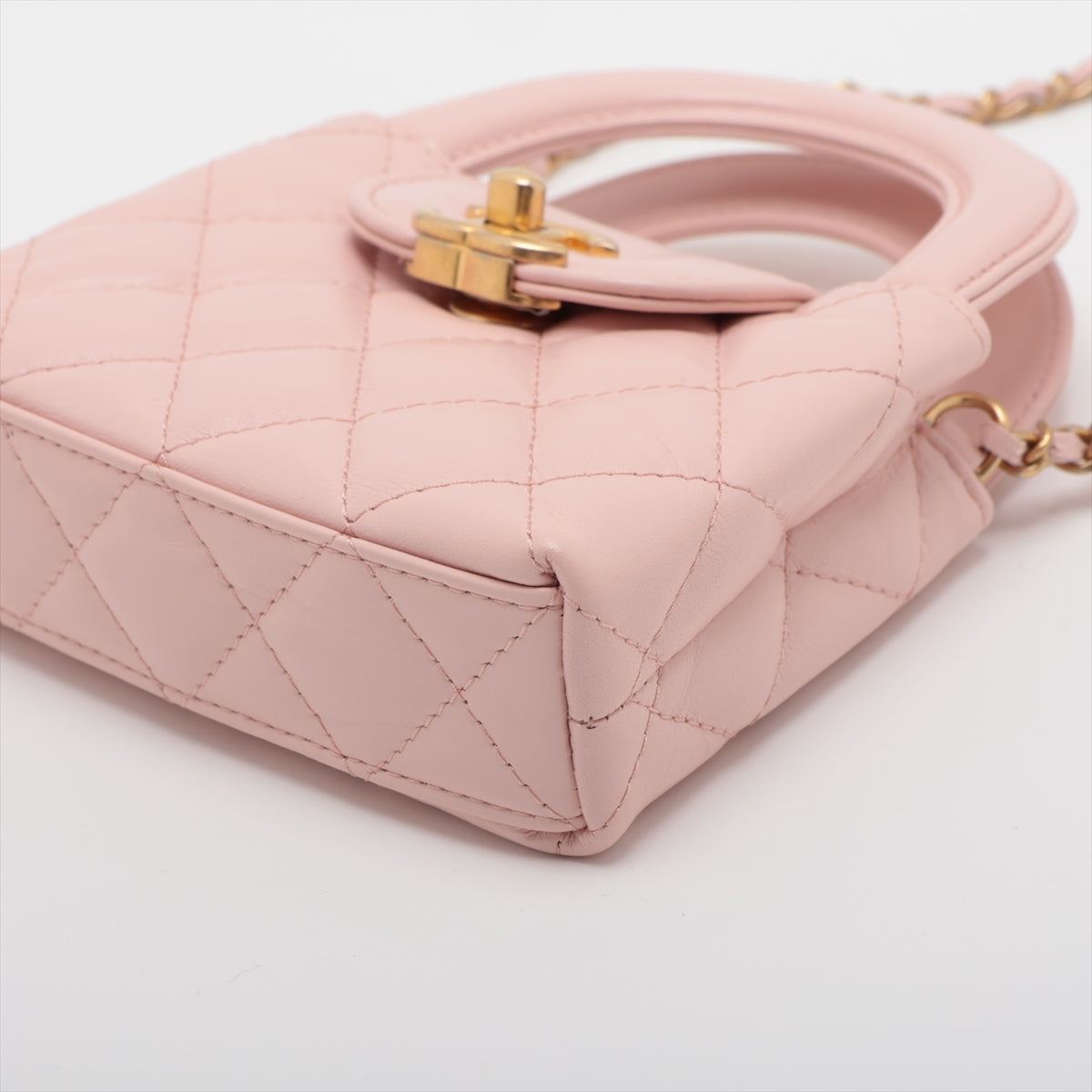 Chanel Lambskin  Chain Shoulder Bag Pink G  AP3435