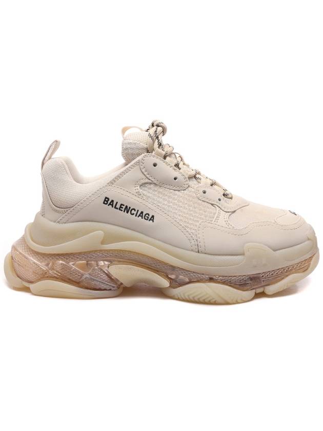 Luxury Balenciaga  Triple S Clear Sole Low Top Sneakers Beige