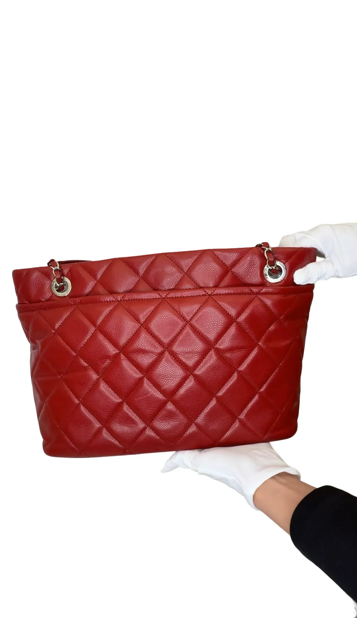 Coco cabas leather handbag Chanel Red in Leather B22-44 B22-44