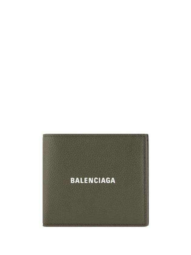 Luxury Balenciaga  Cash Square Folded Wallet Dark Green