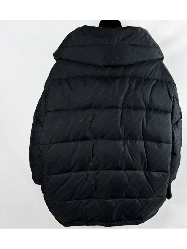 Luxury Balenciaga  WoMen's Swing Logo Puffer Down Padding Black