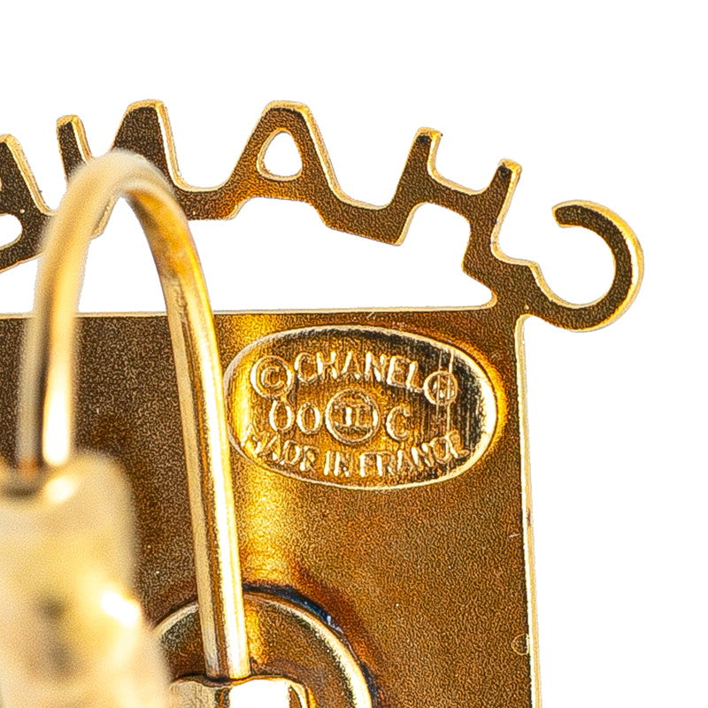 Chanel Coco Mark Logo Square Earrings 00C