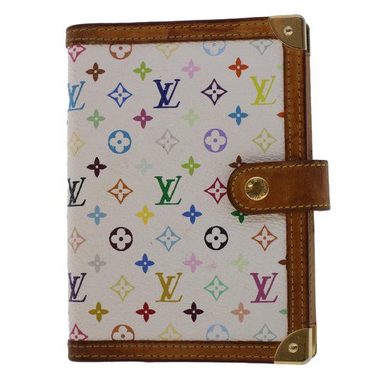 LOUIS VUITTON Multicolor Agenda PM Day Planner Cover White R21074 LV Auth 50005