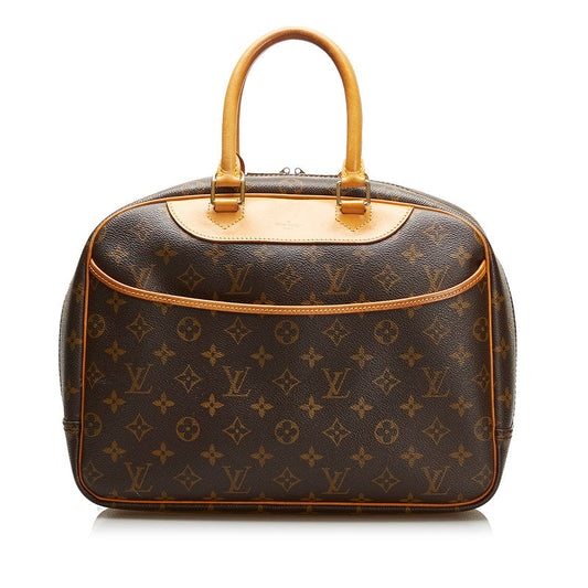 Louis Vuitton Brown Canvas Deauville handbag bag