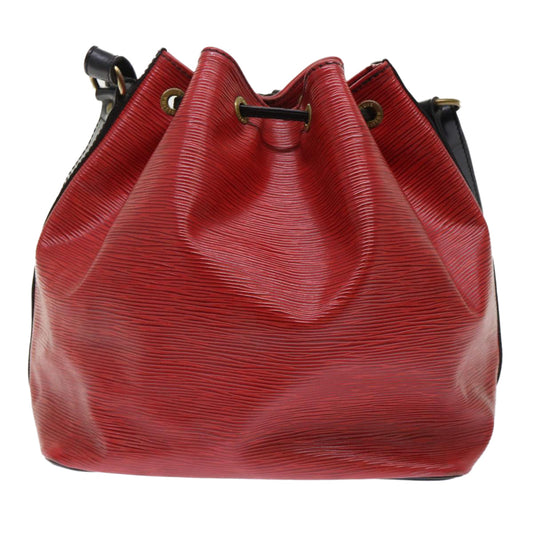 LOUIS VUITTON Epi Petit Noe Shoulder Bag Bicolor Black Red M44172 LV  50067