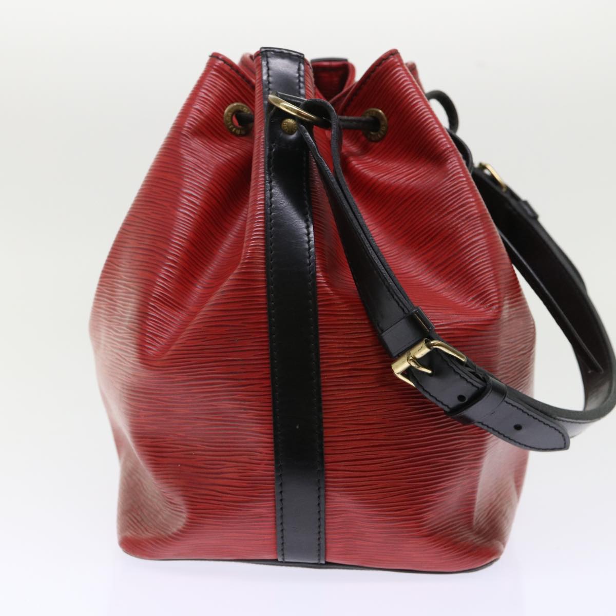 LOUIS VUITTON Epi Petit Noe Shoulder Bag Bicolor Black Red M44172 LV  50067