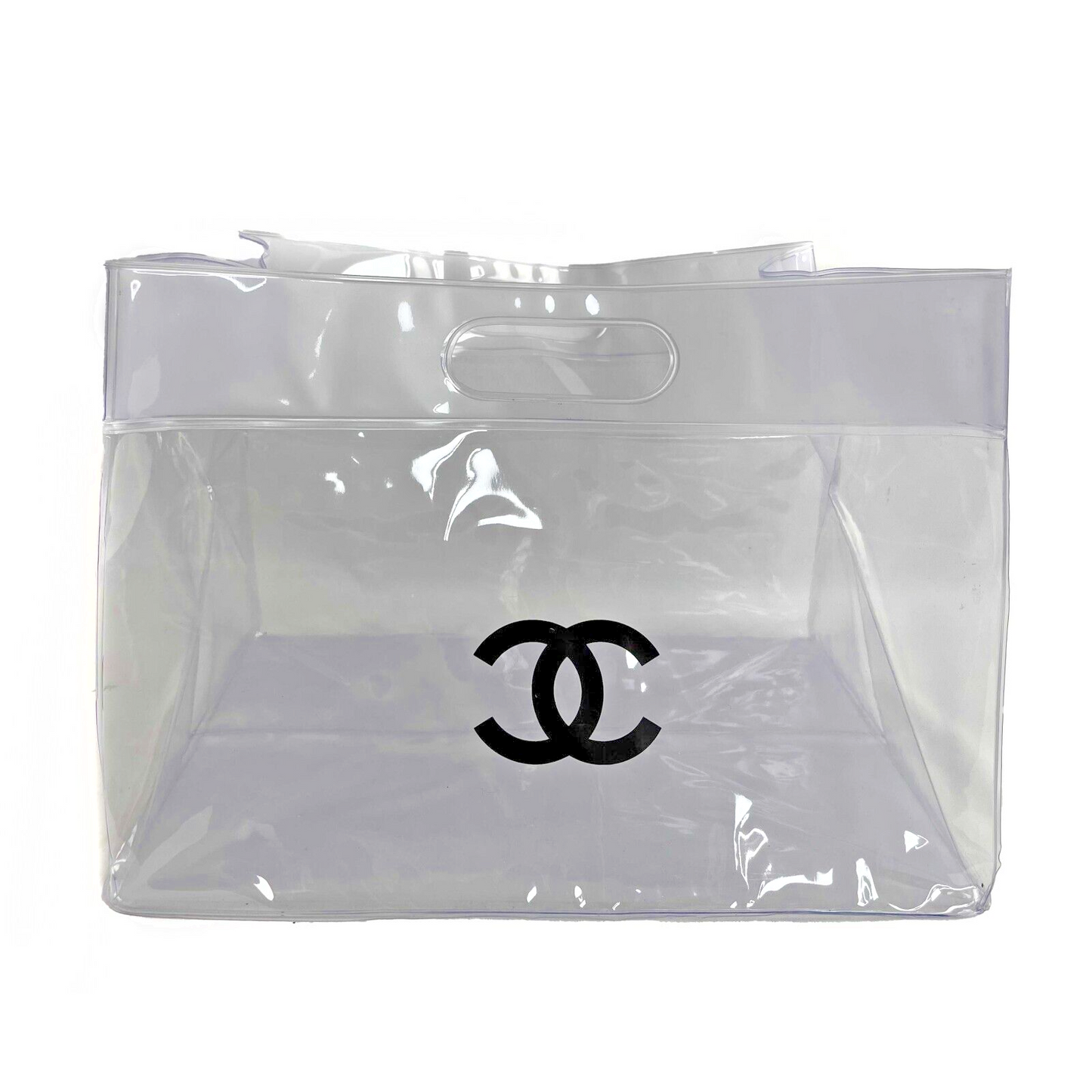 CHANEL PVC Shopping Clear CC Tote RARE
