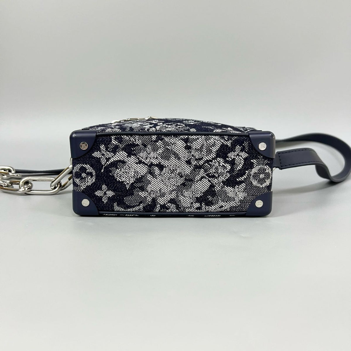 Preloved Louis Vuitton Soft Trunk 18.5*12.9*7.8cm Dark blue XJ10962