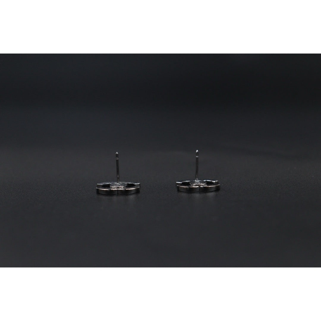 Very Good ( Rank A) ｜CHANEL COCO Mark Black Earrings Made In 2010 Year｜V24122609