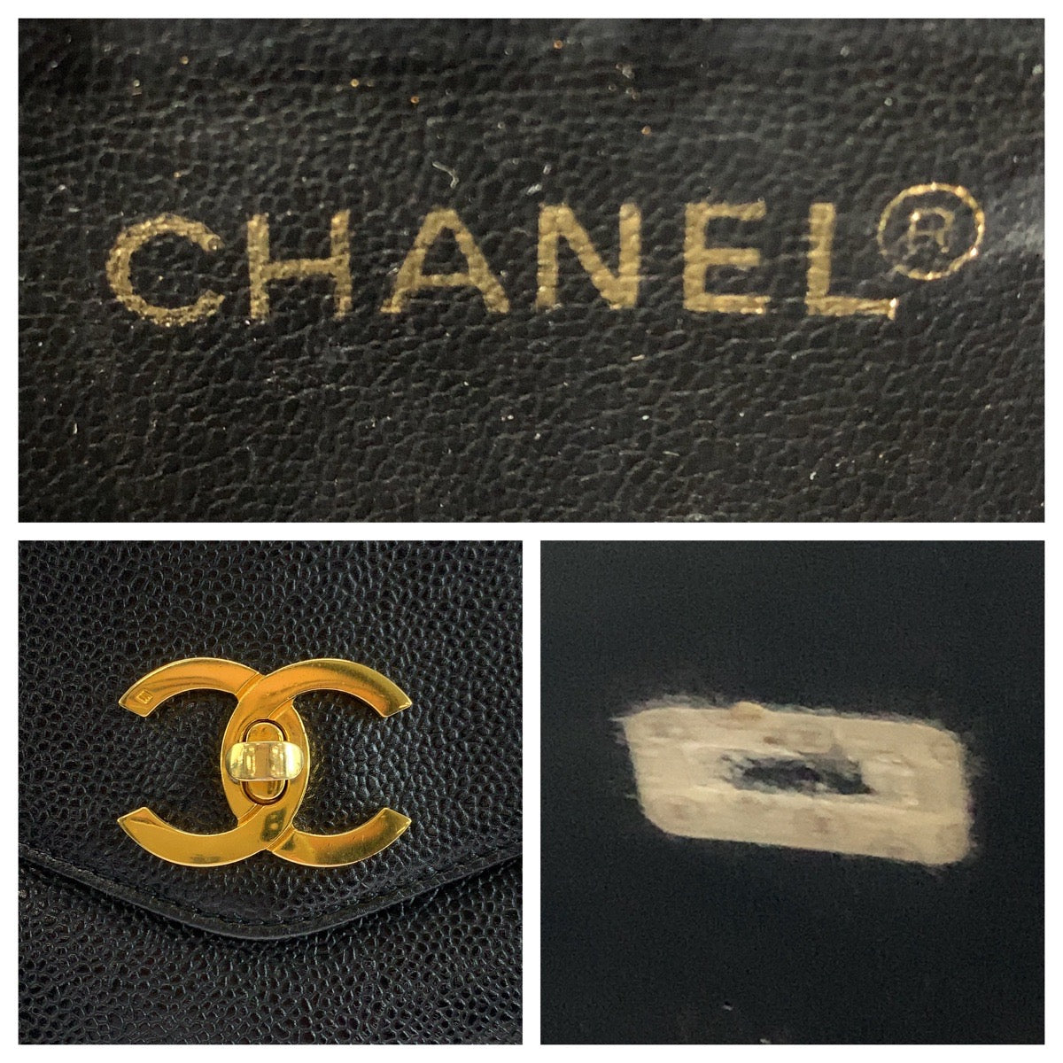 Chanel Caviar Skin Coco Mark 2way Chain Bag