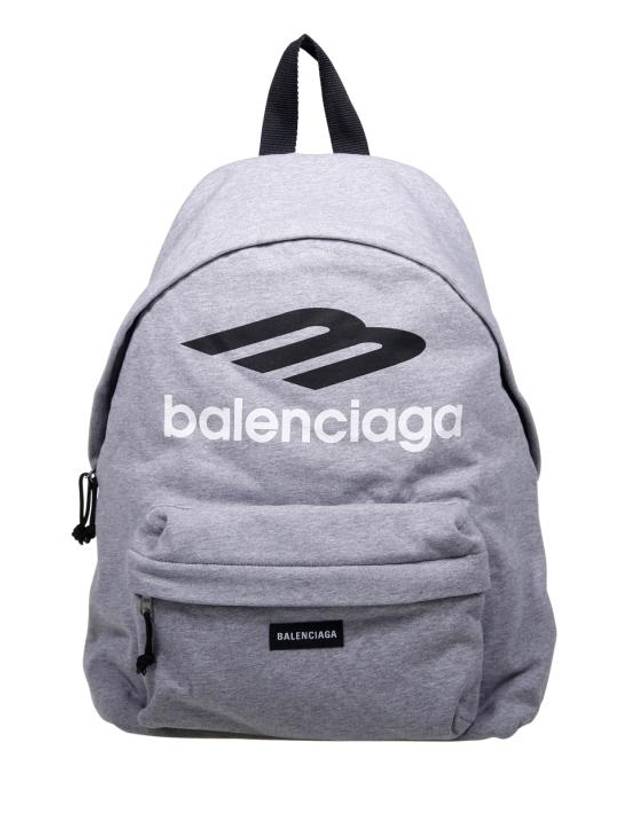 Luxury Balenciaga  Explorer Logo Backpack Grey