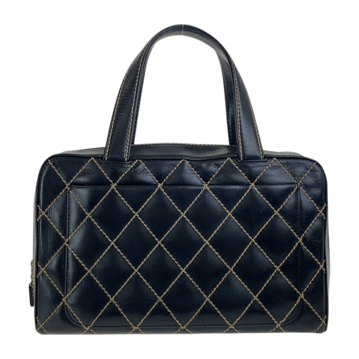 Chanel Coco Mark Wild Stitch Leather Handbag