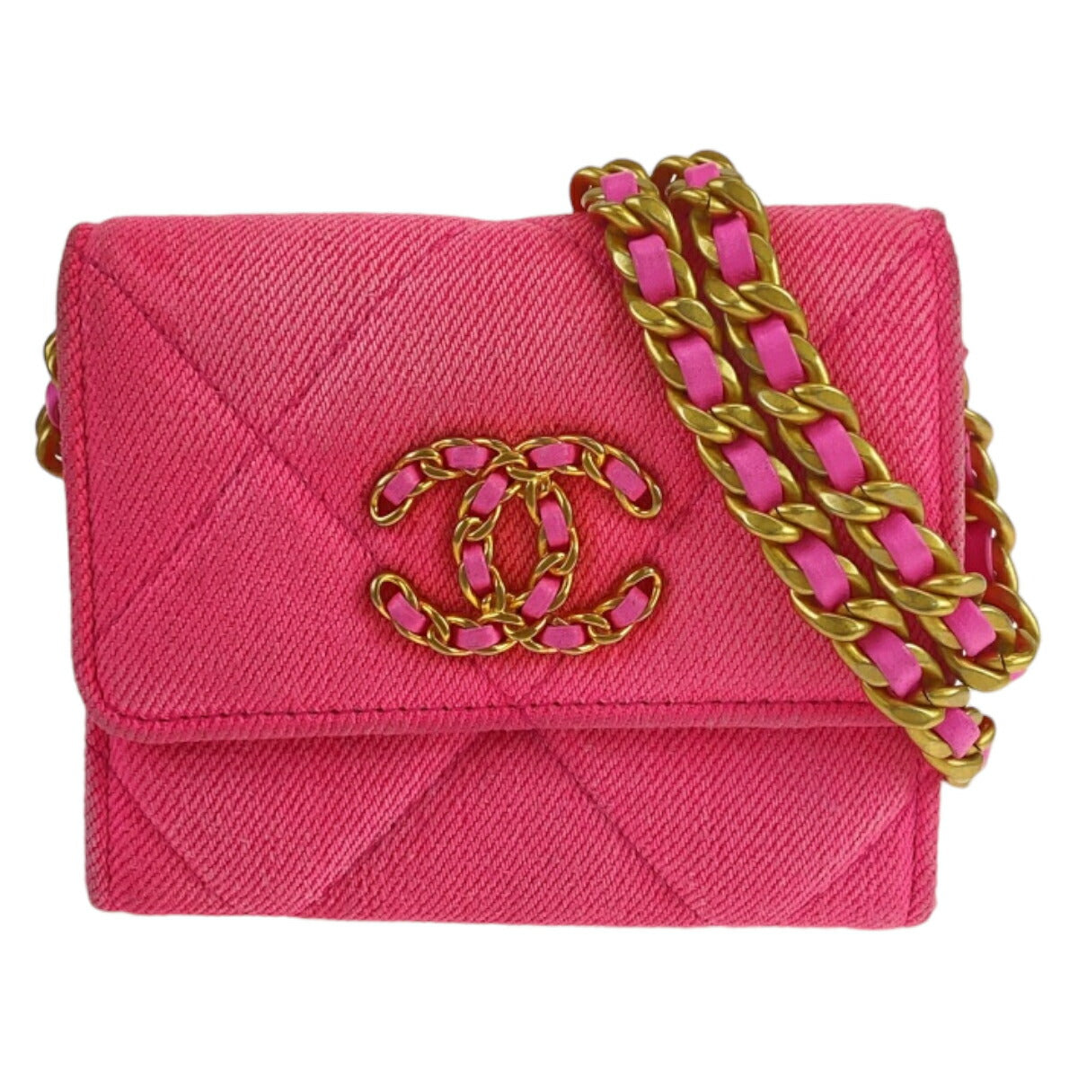 Chanel Chanel19 Matelassé Canvas Wallet