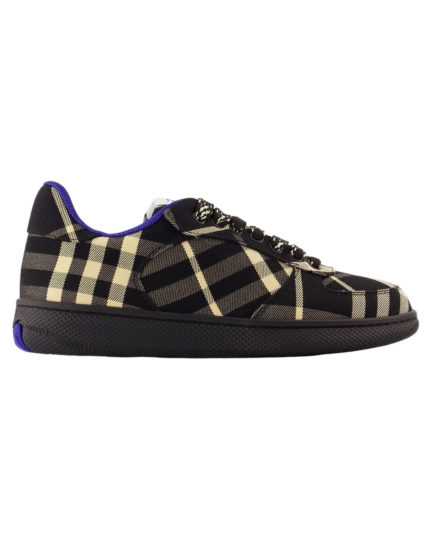 Burberry Arthur Plaid Canvas Sneakers Women Black | Black 35 black | black