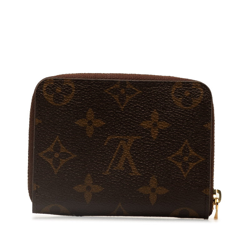 Louis Vuitton Monogram Zippy Coinpass Coincase M60067 Brown PVC Leather  Louis Vuitton