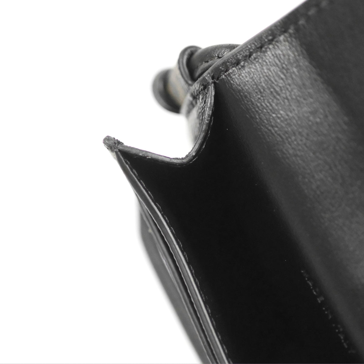 Celine Phone Pouch with Flap Black Triomphe Canvas Lambskin