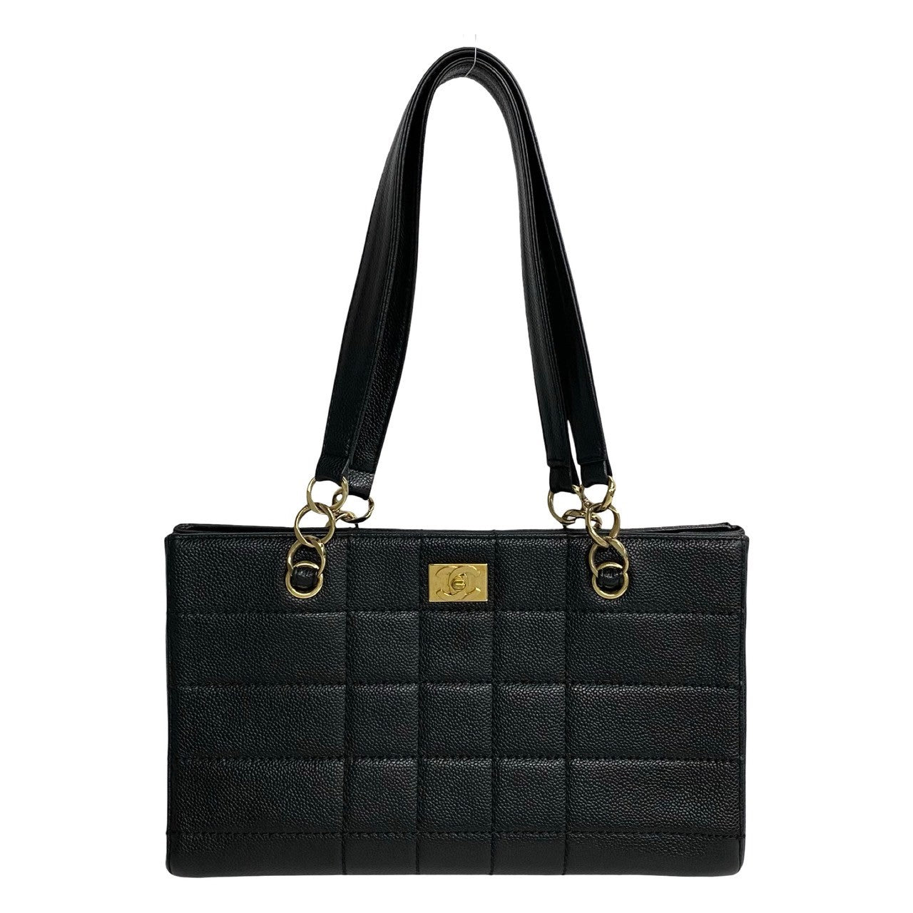CHANEL Tote Bag Matt caviar skin black Caviar skin