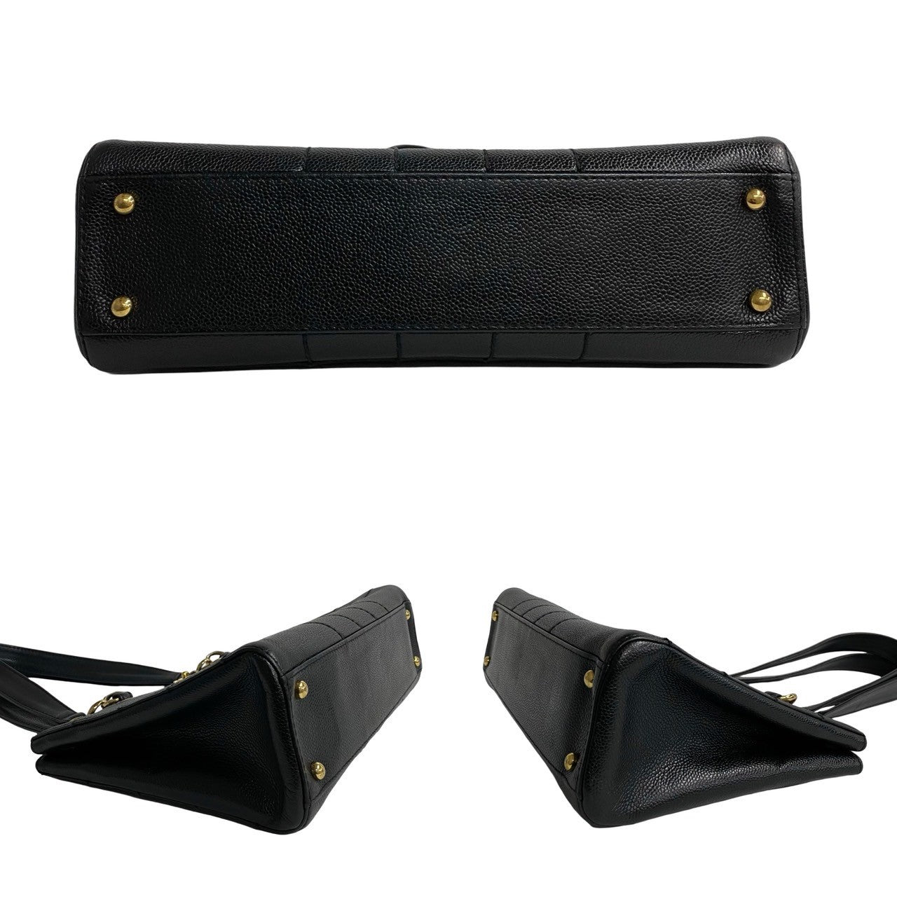 CHANEL Tote Bag Matt caviar skin black Caviar skin