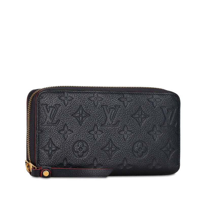 Louis Vuitton Monogram Implant Zippie Wallet Roundfassner Long Wallet M62121 Marine Rouge Naïve Red Leather  Louis Vuitton
