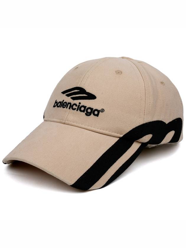Luxury Balenciaga  3B Sports Icon Ball Cap Light Beige