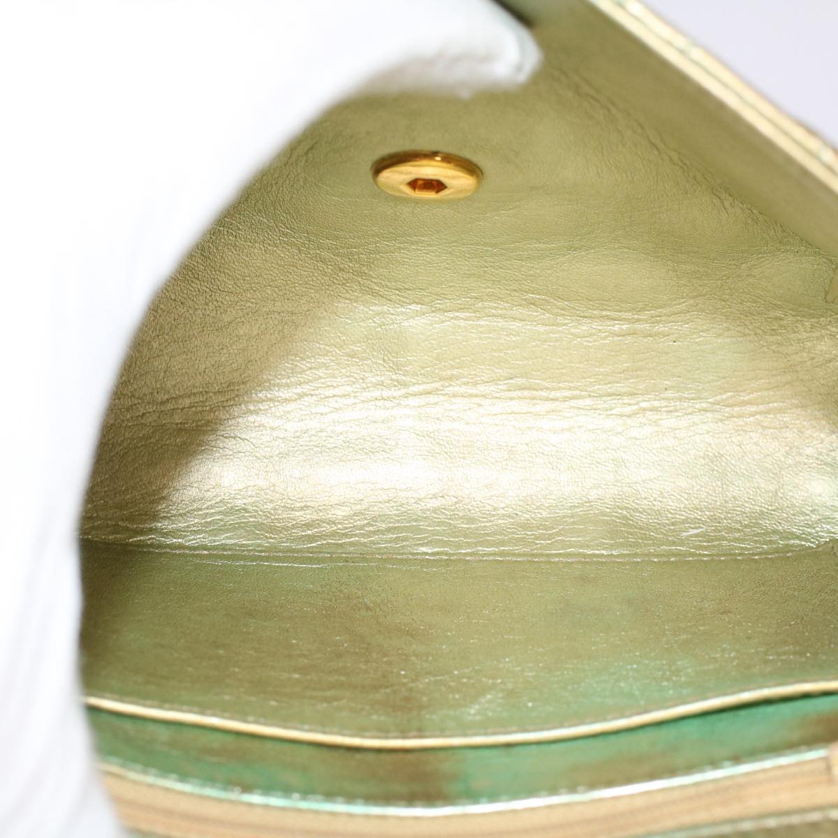 Top Quality Chanel Matelasse Turn Lock Chain Shoulder Bag Lamb Skin Gold CC Auth 51274A