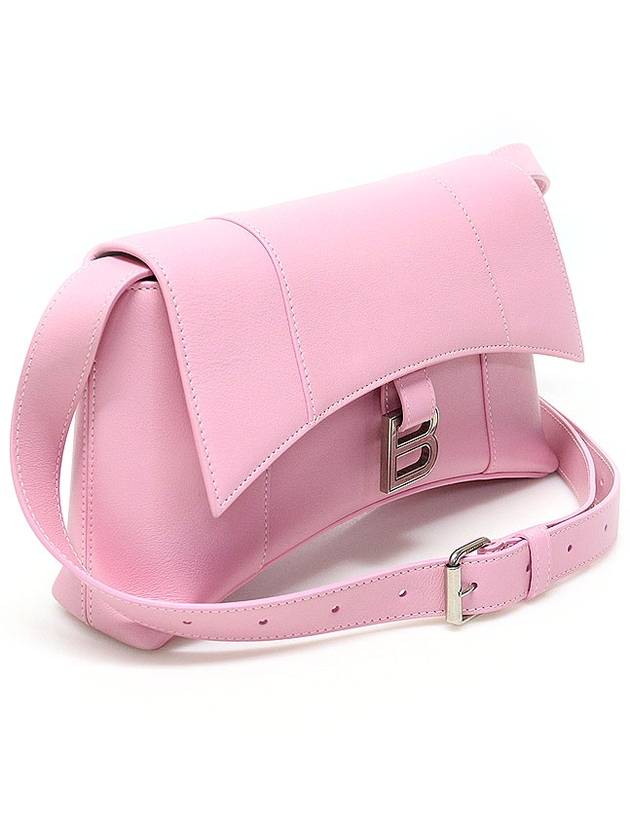 Luxury Balenciaga  671355 Candy Pink Supple Calfskin Hourglass Downtown XS Small Shoulder Bag