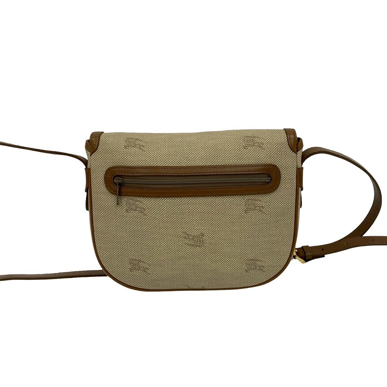 Burberrys Shadow Horse Logo Leather Shoulder Bag