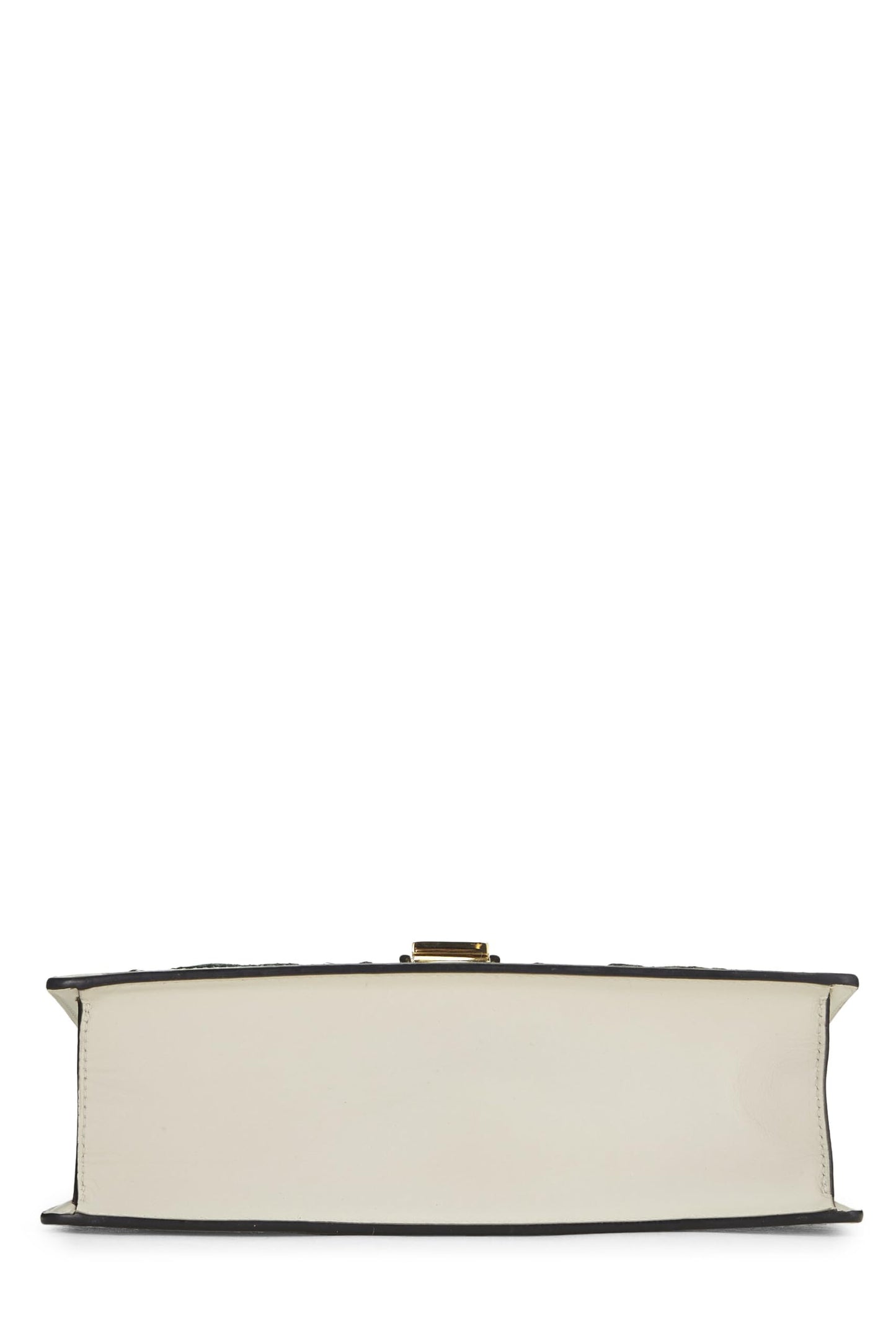 Gucci, White Leather Embroidered Sylvie Shoulder Bag Small, White