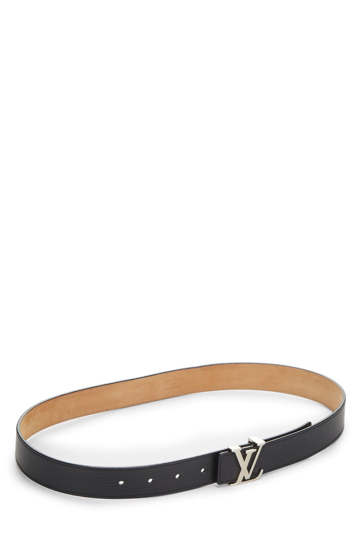 Louis Vuitton,  Black Epi Initiales Ceinture 80, Black