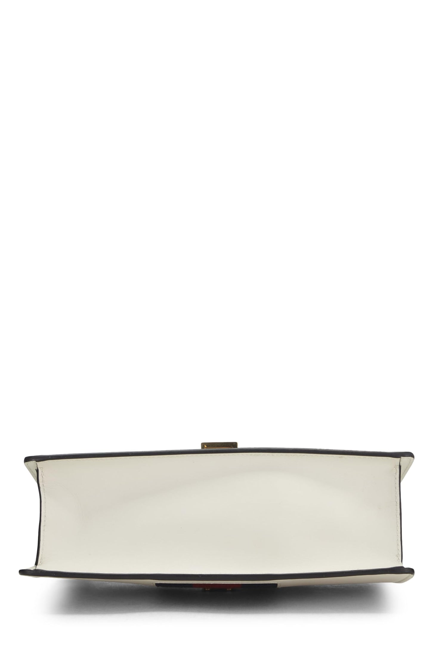 Gucci, White Leather Sylvie Shoulder Bag, White