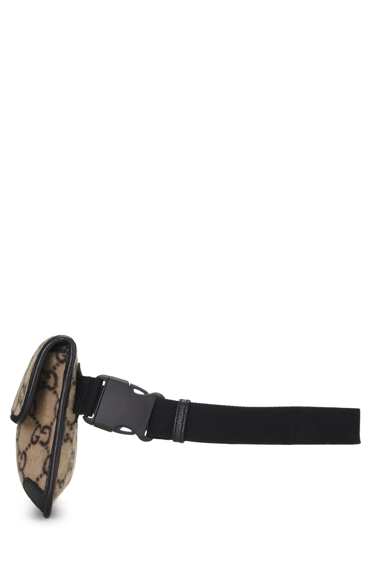 Gucci, Beige & Black Original GG Wool Waist Pouch, Black