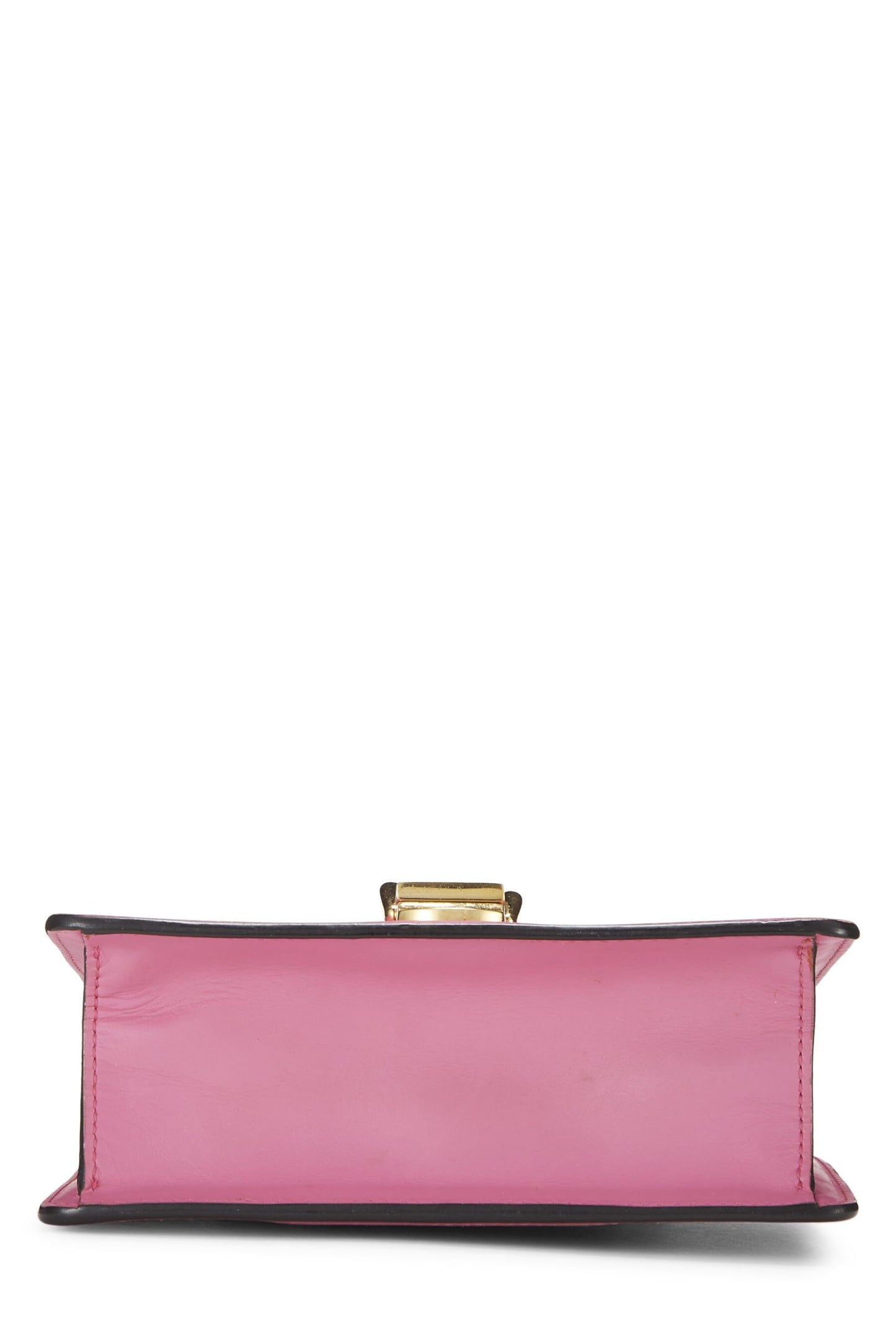 Gucci, Pink Leather Web Sylvie Mini, Pink