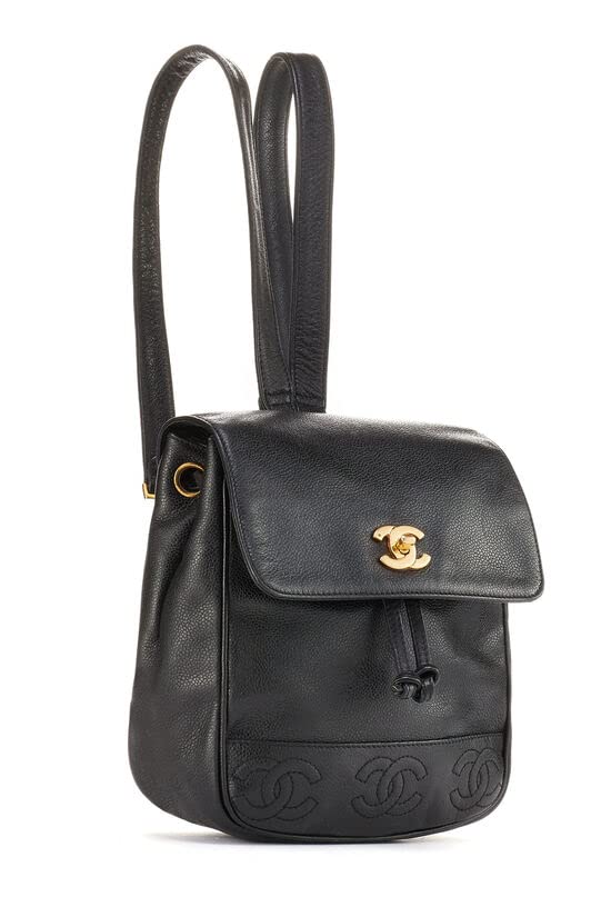 CHANEL,  Black Caviar 3 'CC' Backpack Medium, Black