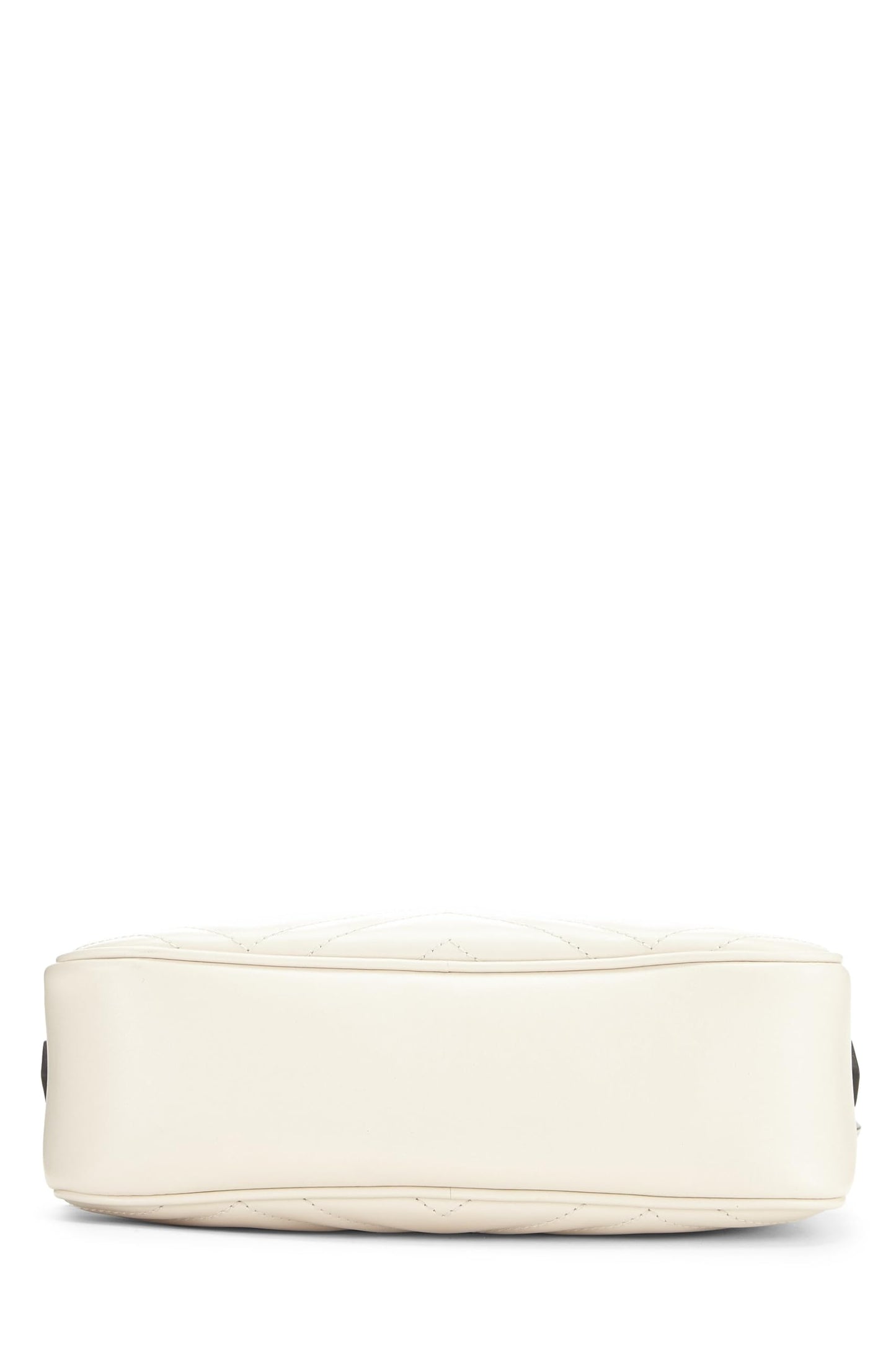 Gucci, White Leather GG Marmont Crossbody Small, White