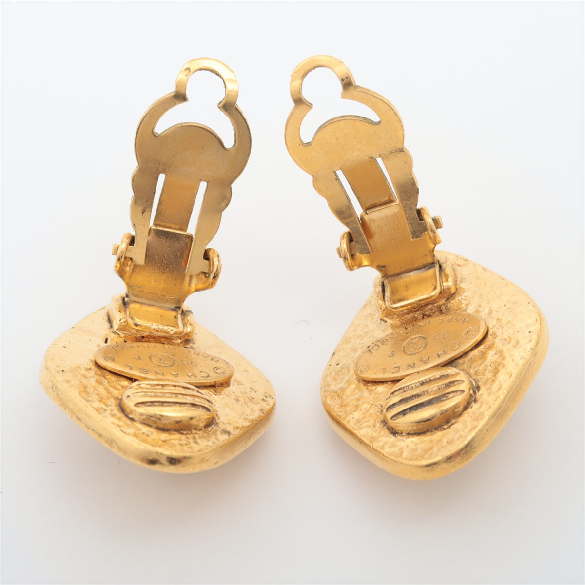 Chanel Coco 95P Earrings GP x  Pearl Gold
