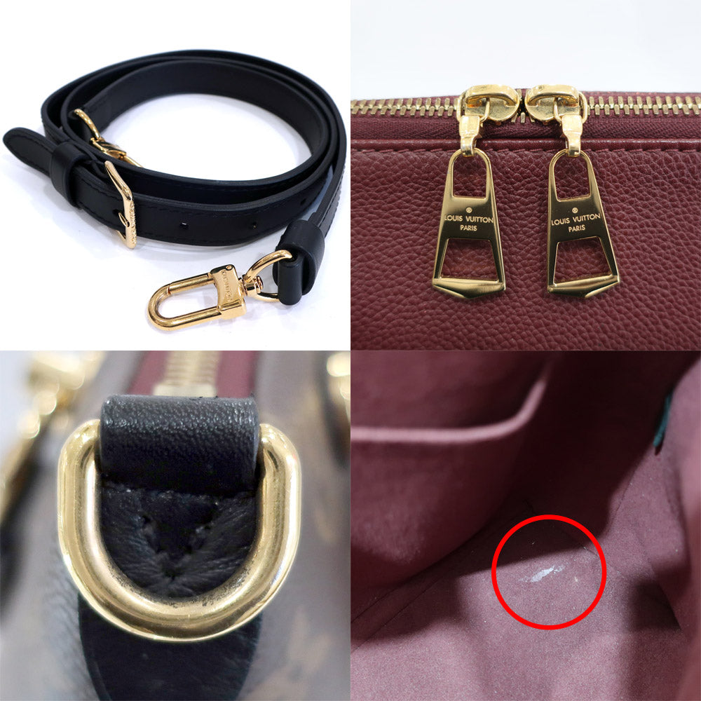 Louis Vuitton V Toot MM M43949 Monogram 2w Toot Bag Shoulder Brown Bordeaux  Female