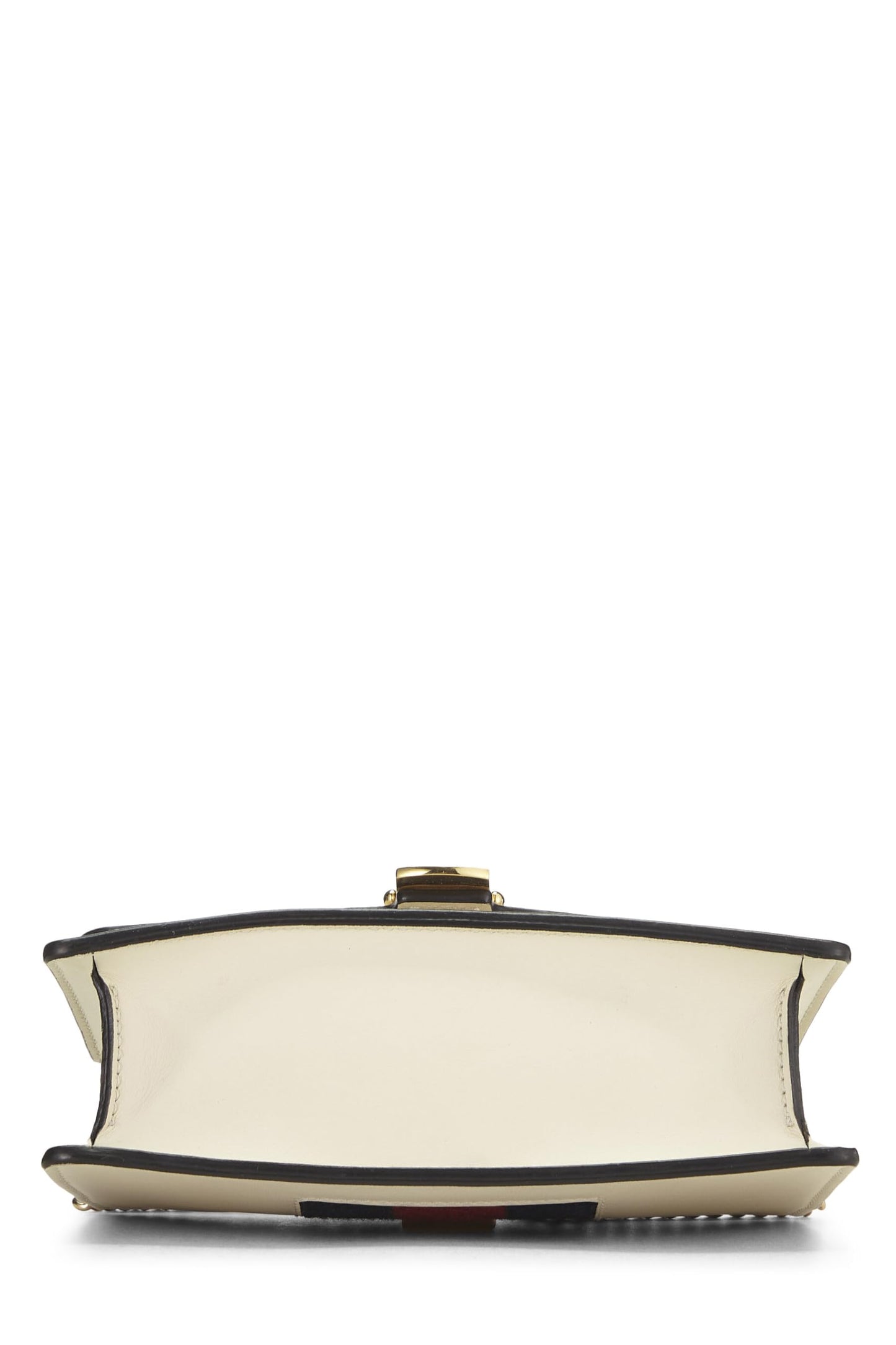 Gucci, White Leather Web Sylvie Chain Mini, White