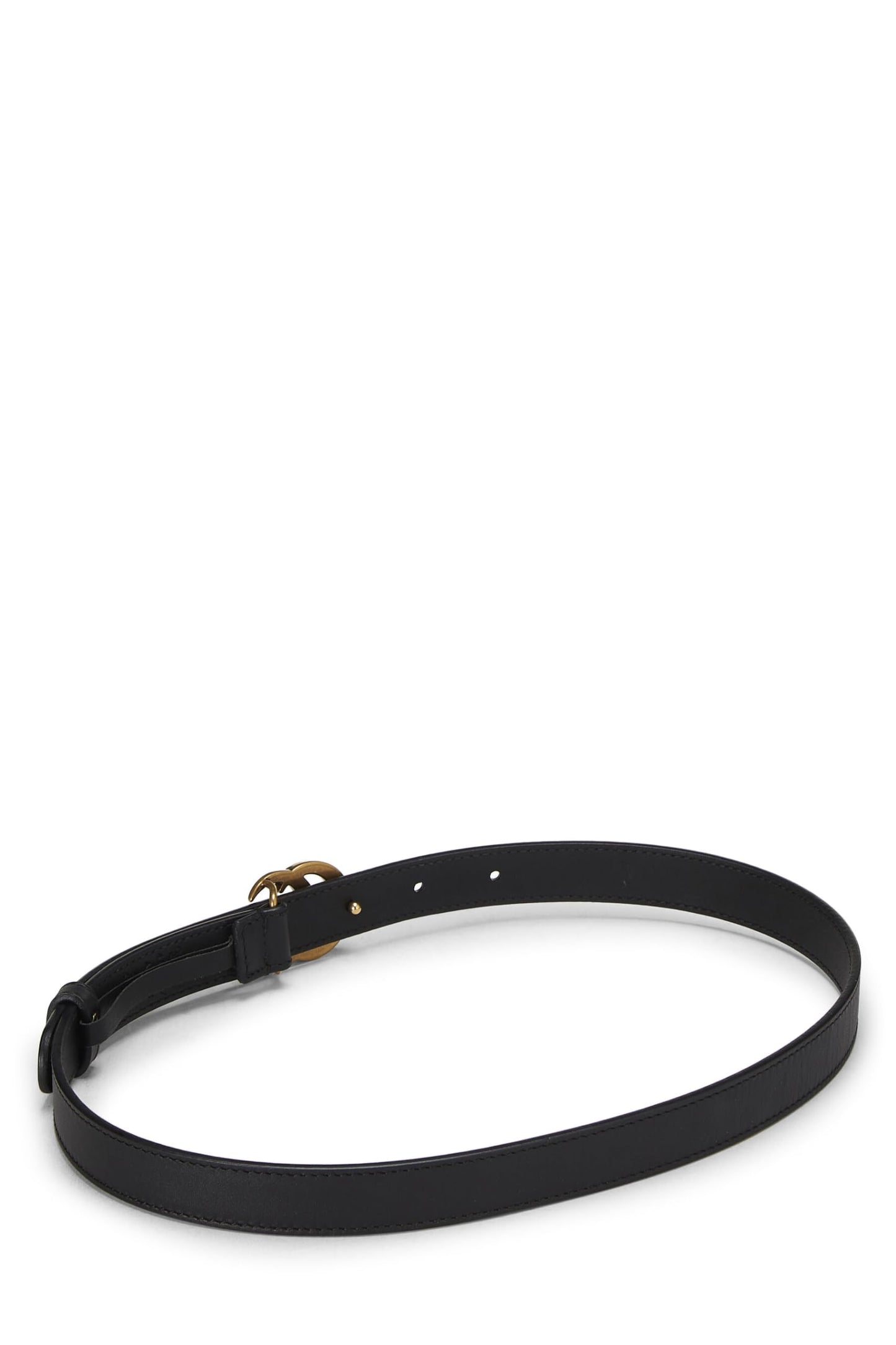 Gucci, Black Gucci Signature Leather Belt 85, Black