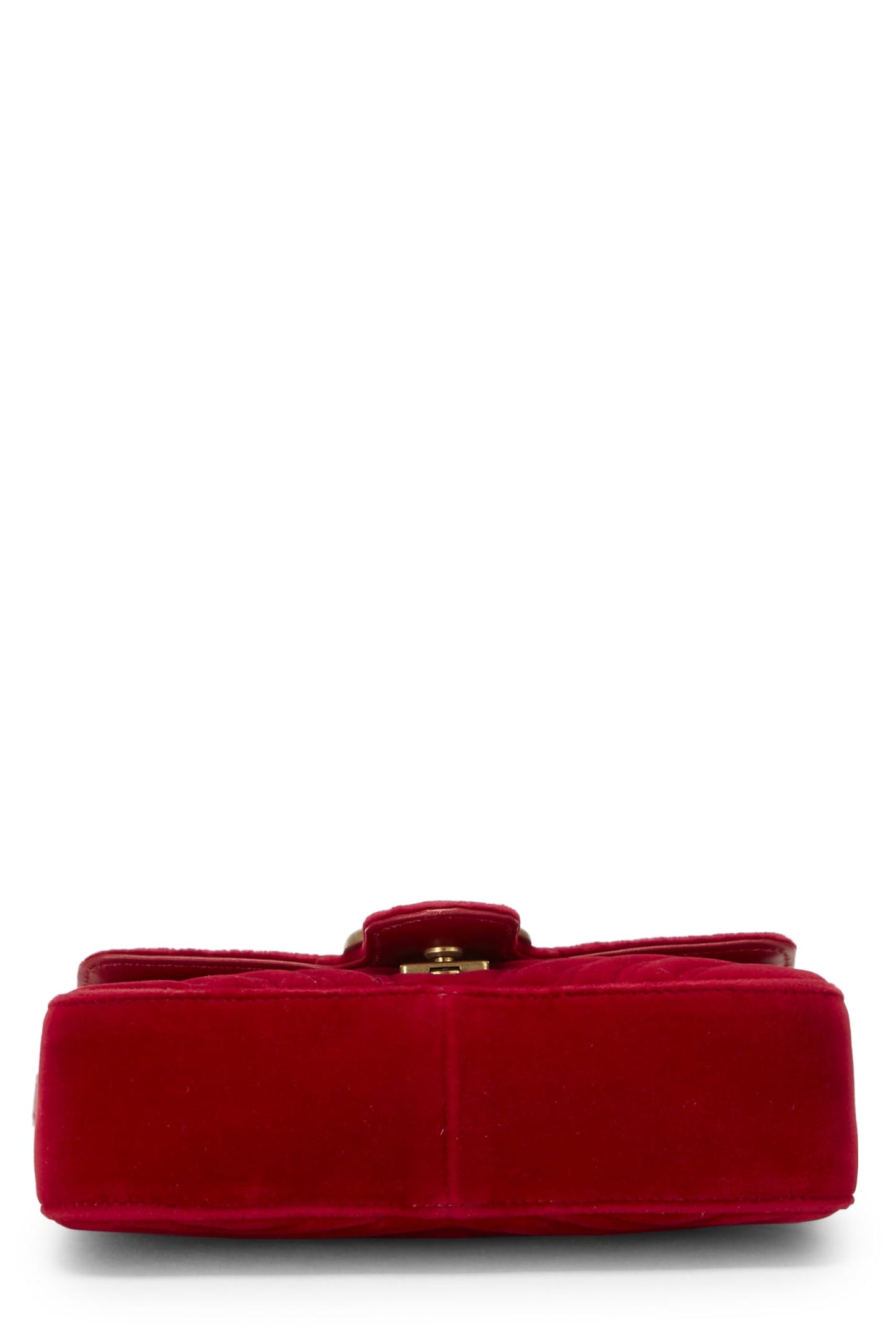 Gucci, Red Velvet GG Marmont Shoulder Bag Mini, Red