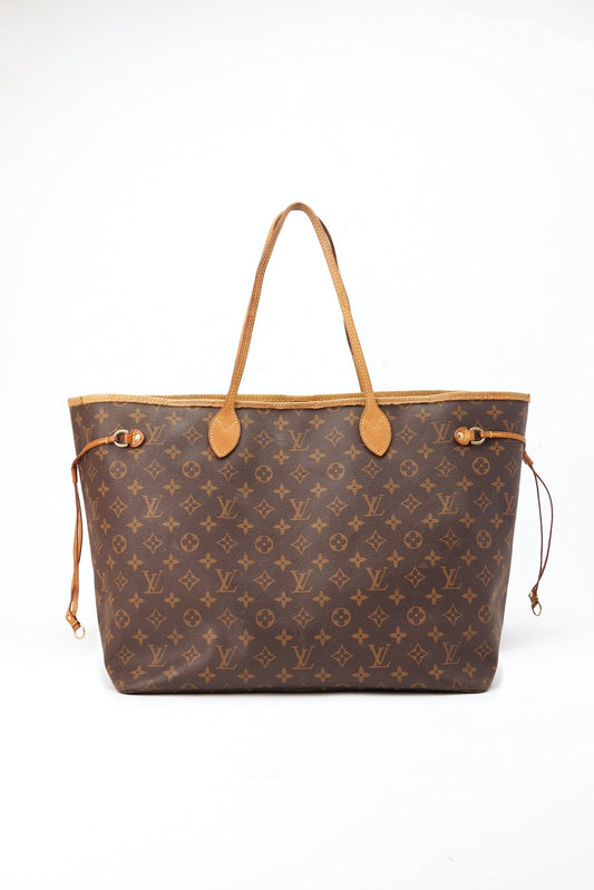 Louis Vuitton Neverfull GM Tote Bag in Brown Monogram Canvas