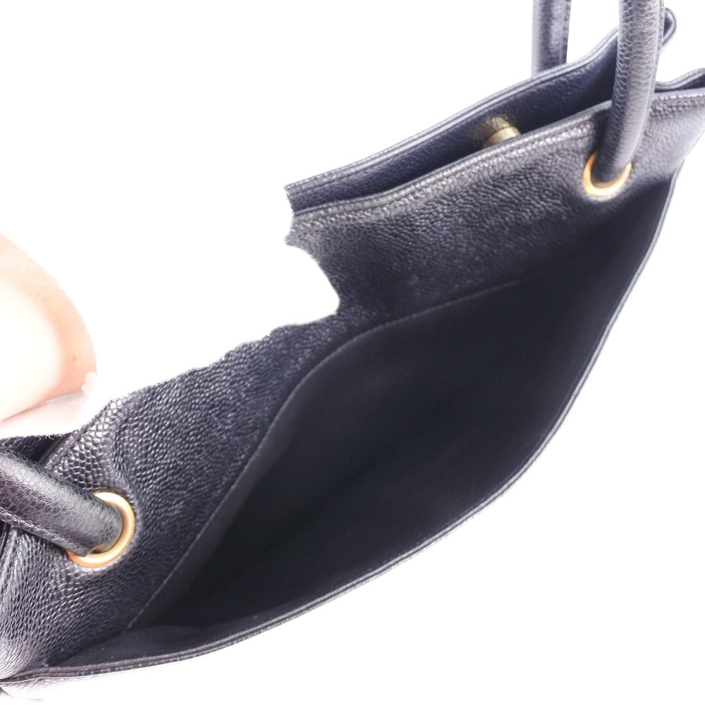 CHANEL Tote Bag Caviar skin black Women Used